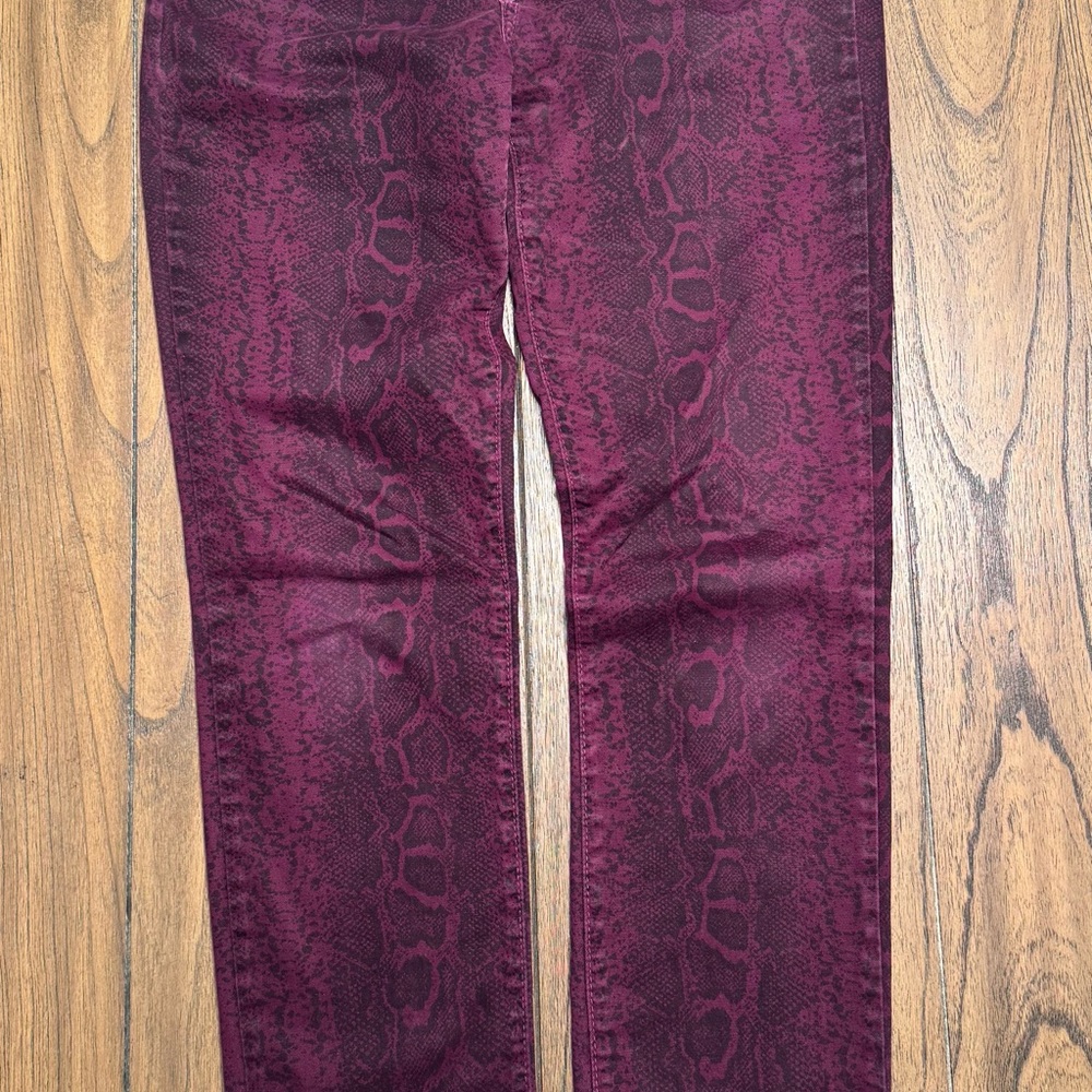 NYDJ Burgundy Snake Print‎ Pants